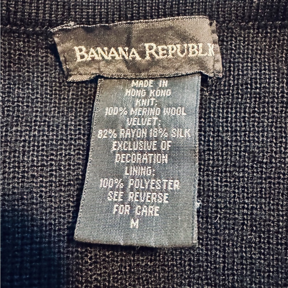 Banana Republic Black Velvet Beaded Cardigan - Picture 5 of 5